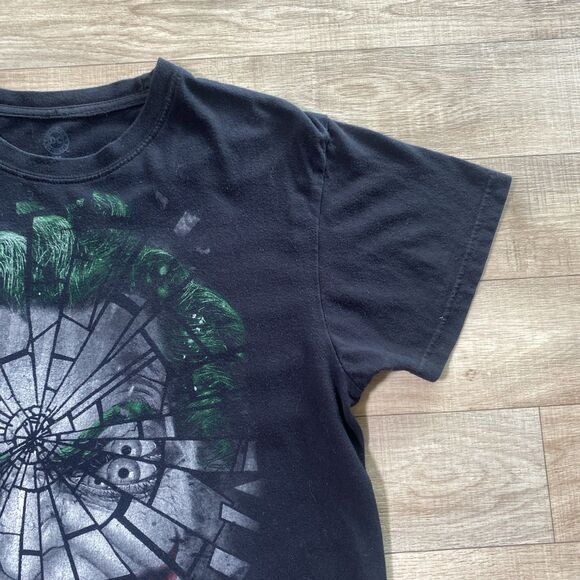 The Joker - Men's M Medium Shirt Shattered Glass Face DC Comics Black Batman - Picture 2 of 8